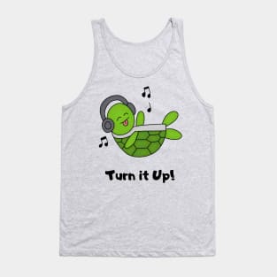 Musical Green Turtle Tank Top